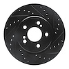 633-63030R Drilled/Slotted Brake Rotor [Black], 1993-2002 Mercedes-Benz, Position: Rear Right - image 1
