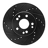 633-63031L Drilled/Slotted Brake Rotor [Black], 1990-1995 Mercedes-Benz, Position: Front Left - image 1