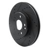 633-63031L Drilled/Slotted Brake Rotor [Black], 1990-1995 Mercedes-Benz, Position: Front Left - image 2