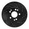 633-63031R Drilled/Slotted Brake Rotor [Black], 1990-1995 Mercedes-Benz, Position: Front Right - image 1