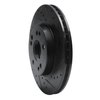 633-63031R Drilled/Slotted Brake Rotor [Black], 1990-1995 Mercedes-Benz, Position: Front Right - image 2