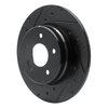 633-63032L Drilled/Slotted Brake Rotor [Black], 1994-2011 Mercedes-Benz, Position: Rear Left - image 2