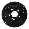 633-63032R Drilled/Slotted Brake Rotor [Black], 1994-2011 Mercedes-Benz, Position: Rear Right - image 1