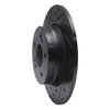 633-63035L Drilled/Slotted Brake Rotor [Black], 1996-1998 Mercedes-Benz, Position: Rear Left - image 2