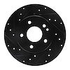 633-63036L Drilled/Slotted Brake Rotor [Black], 1997-1998 Mercedes-Benz, Position: Front Left - image 1