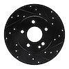 633-63036R Drilled/Slotted Brake Rotor [Black], 1997-1998 Mercedes-Benz, Position: Front Right - image 1