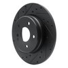 633-63037L Drilled/Slotted Brake Rotor [Black], 1998-2003 Mercedes-Benz, Position: Rear Left - image 2