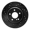 633-63040L Drilled/Slotted Brake Rotor [Black], 1998-2009 Multiple Makes/Models, Position: Rear Left - image 1