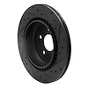 633-63042L Drilled/Slotted Brake Rotor [Black], 2001-2002 Mercedes-Benz, Position: Rear Left - image 1