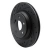633-63042L Drilled/Slotted Brake Rotor [Black], 2001-2002 Mercedes-Benz, Position: Rear Left - image 2