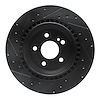 633-63042R Drilled/Slotted Brake Rotor [Black], 2001-2002 Mercedes-Benz, Position: Rear Right - image 1