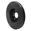 633-63046L Drilled/Slotted Brake Rotor [Black], 2000-2006 Multiple Makes/Models, Position: Front Left - image 1