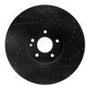 633-63046L Drilled/Slotted Brake Rotor [Black], 2000-2006 Multiple Makes/Models, Position: Front Left - image 2