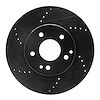 633-63047L Drilled/Slotted Brake Rotor [Black], 1996-2015 Mercedes-Benz, Position: Front Left - image 1