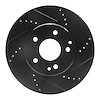 633-63047R Drilled/Slotted Brake Rotor [Black], 1996-2015 Mercedes-Benz, Position: Front Right - image 1