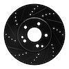 633-63048L Drilled/Slotted Brake Rotor [Black], 1996-2011 Multiple Makes/Models, Position: Front Left - image 1