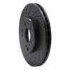 633-63048L Drilled/Slotted Brake Rotor [Black], 1996-2011 Multiple Makes/Models, Position: Front Left - image 2
