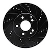 633-63048R Drilled/Slotted Brake Rotor [Black], 1996-2011 Multiple Makes/Models, Position: Front Right - image 1