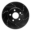 633-63050R Drilled/Slotted Brake Rotor [Black], 2003-2009 Mercedes-Benz, Position: Front Right - image 1