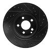 633-63052L Drilled/Slotted Brake Rotor [Black], 2003-2006 Mercedes-Benz, Position: Front Left - image 1