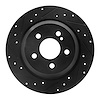 633-63060L Drilled/Slotted Brake Rotor [Black], 2003-2006 Mercedes-Benz, Position: Rear Left - image 1