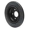 633-63064L Drilled/Slotted Brake Rotor [Black], 2003-2013 Mercedes-Benz, Position: Rear Left - image 1