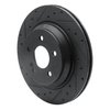 633-63064L Drilled/Slotted Brake Rotor [Black], 2003-2013 Mercedes-Benz, Position: Rear Left - image 3