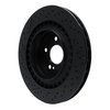 633-63068 Drilled/Slotted Brake Rotor [Black], 2005-2011 Mercedes-Benz, Position: Rear - image 4