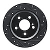 633-63071R Drilled/Slotted Brake Rotor [Black], 2003-2006 Mercedes-Benz, Position: Rear Right - image 1