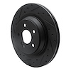 633-63076L Drilled/Slotted Brake Rotor [Black], 2007-2014 Mercedes-Benz, Position: Rear Left - image 1