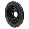 633-63076L Drilled/Slotted Brake Rotor [Black], 2007-2014 Mercedes-Benz, Position: Rear Left - image 2