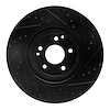 633-63077L Drilled/Slotted Brake Rotor [Black], 2006-2007 Mercedes-Benz, Position: Front Left - image 1