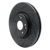 633-63077L Drilled/Slotted Brake Rotor [Black], 2006-2007 Mercedes-Benz, Position: Front Left - image 2