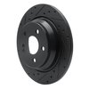 633-63078L Drilled/Slotted Brake Rotor [Black], 2007-2013 Mercedes-Benz, Position: Rear Left - image 2