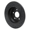 633-63078L Drilled/Slotted Brake Rotor [Black], 2007-2013 Mercedes-Benz, Position: Rear Left - image 4