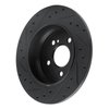 633-63078R Drilled/Slotted Brake Rotor [Black], 2007-2013 Mercedes-Benz, Position: Rear Right - image 4