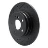 633-63086L Drilled/Slotted Brake Rotor [Black], 2008-2015 Mercedes-Benz, Position: Rear Left - image 2