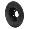 633-63086L Drilled/Slotted Brake Rotor [Black], 2008-2015 Mercedes-Benz, Position: Rear Left - image 4