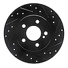 633-63086R Drilled/Slotted Brake Rotor [Black], 2008-2015 Mercedes-Benz, Position: Rear Right - image 1