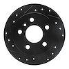 633-63087L Drilled/Slotted Brake Rotor [Black], 2006-2011 Mercedes-Benz, Position: Rear Left - image 1