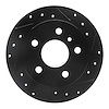 633-63087R Drilled/Slotted Brake Rotor [Black], 2006-2011 Mercedes-Benz, Position: Rear Right - image 1