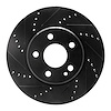 633-63088L Drilled/Slotted Brake Rotor [Black], 2006-2011 Mercedes-Benz, Position: Front Left - image 1