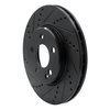 633-63088L Drilled/Slotted Brake Rotor [Black], 2006-2011 Mercedes-Benz, Position: Front Left - image 2