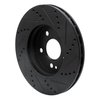 633-63088L Drilled/Slotted Brake Rotor [Black], 2006-2011 Mercedes-Benz, Position: Front Left - image 4