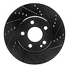 633-63088R Drilled/Slotted Brake Rotor [Black], 2006-2011 Mercedes-Benz, Position: Front Right - image 1