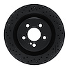 633-63092 Drilled/Slotted Brake Rotor [Black], 2008-2015 Mercedes-Benz, Position: Rear - image 1