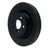 633-63092 Drilled/Slotted Brake Rotor [Black], 2008-2015 Mercedes-Benz, Position: Rear - image 2