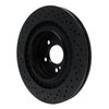 633-63092 Drilled/Slotted Brake Rotor [Black], 2008-2015 Mercedes-Benz, Position: Rear - image 4