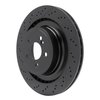 633-63094 Drilled/Slotted Brake Rotor [Black], 2010-2018 Mercedes-Benz, Position: Rear - image 2