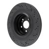 633-63094 Drilled/Slotted Brake Rotor [Black], 2010-2018 Mercedes-Benz, Position: Rear - image 4